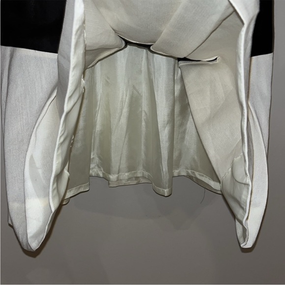 Kate spade black ivory sleeveless pleated dress sz 4 - Picture 8 of 14